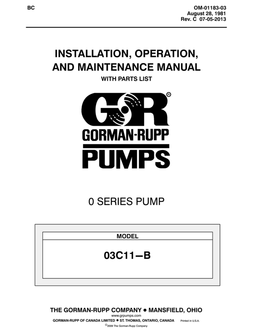 GORMAN-RUPP PUMPS 03C11-B Installation, operation, and maintenance manual with parts list