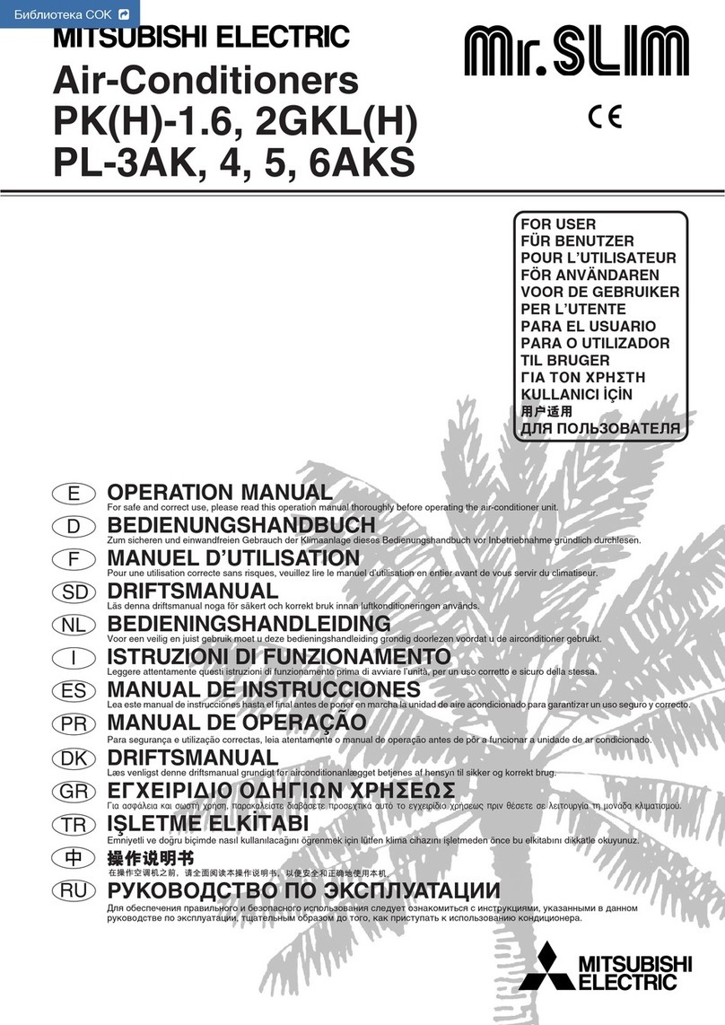 Mitsubishi Electric Mr. SLIM PK-1.6GKL User manual