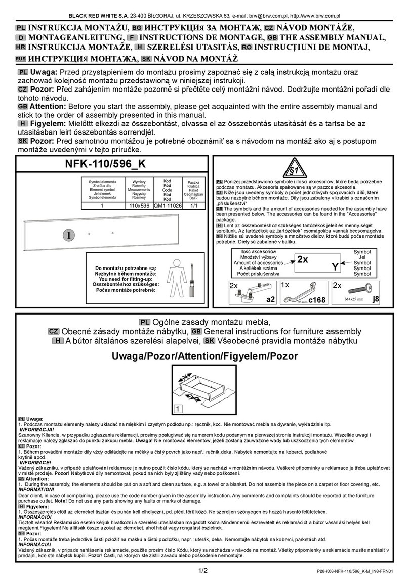 BLACK RED WHITE NFK-110/596 K Assembly manual