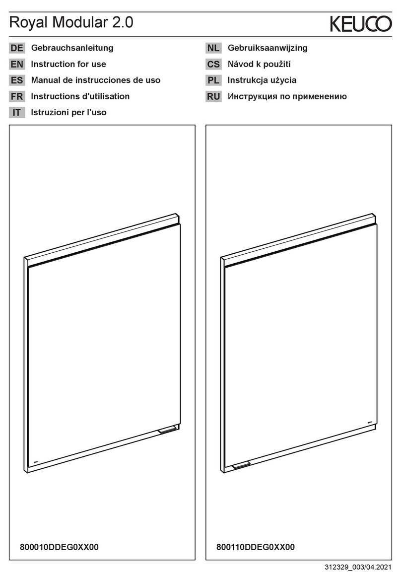 KEUCO Royal Modular 2.0 800010DDEG0 00 Series Instructions for use KEUCO Royal Modular 2.0 800010DDEG0 00 Series Instructions for use