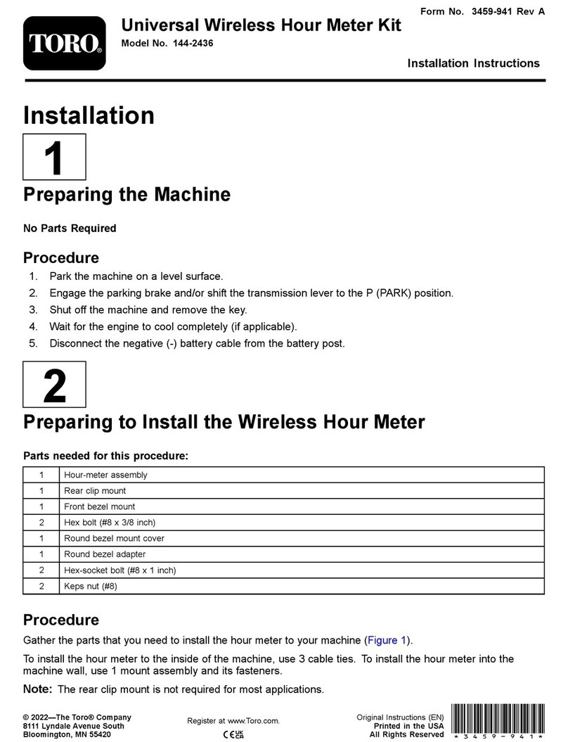 Toro 144-2436 installation instructions