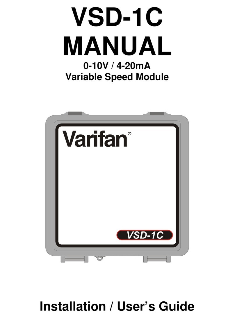 Varifan VSD-1C Installation and user guide Varifan VSD-1C Installation and user guide