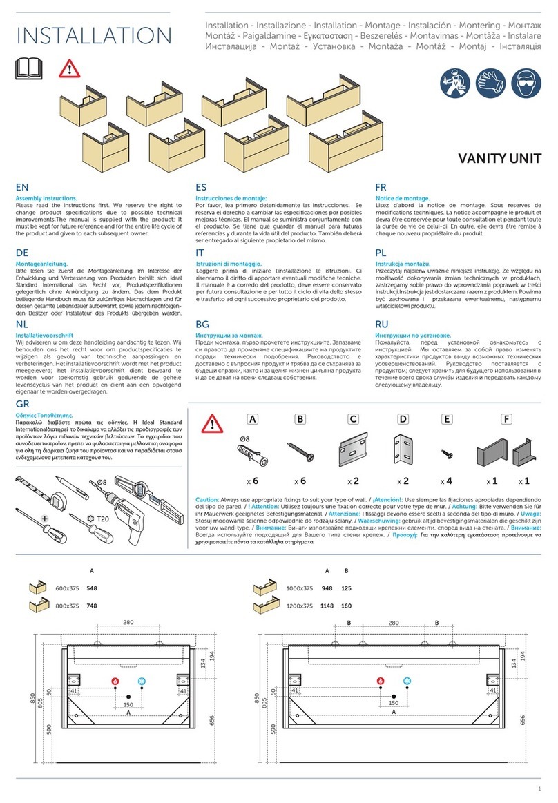 Ideal-Standard Conca T4578Y4 User manual