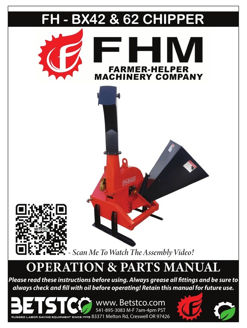 Betstco FHM FH-BX62 Operations & parts manual