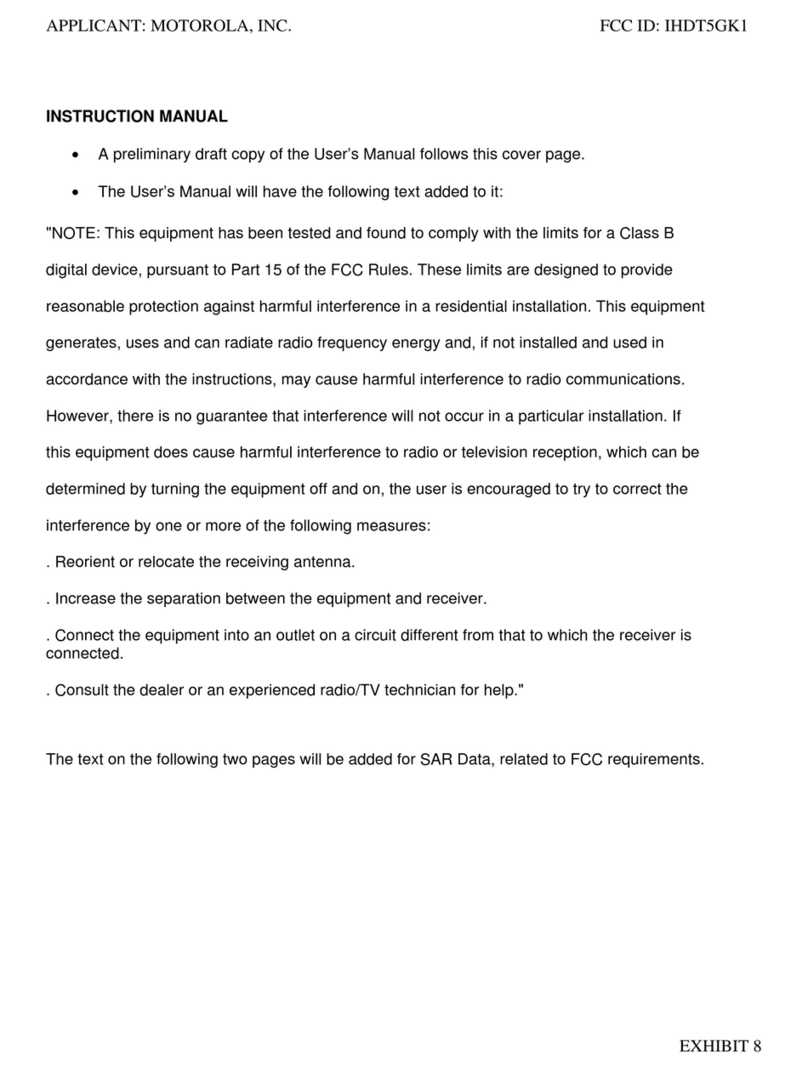 Motorola IHDT5GK1 User manual