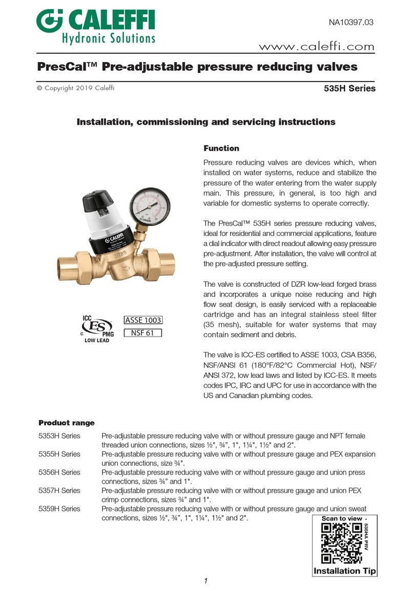 CALEFFI PresCal 5355H Series User guide