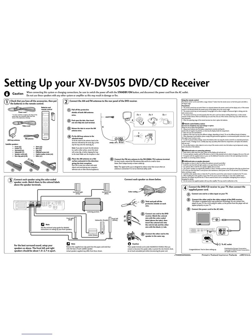 Pioneer XV-DV505 manual