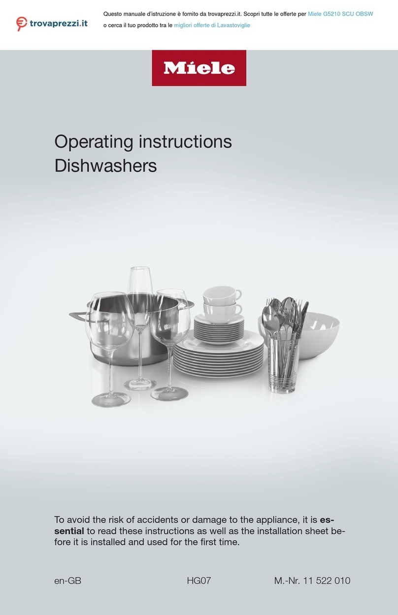 Miele G 5212 operating instructions