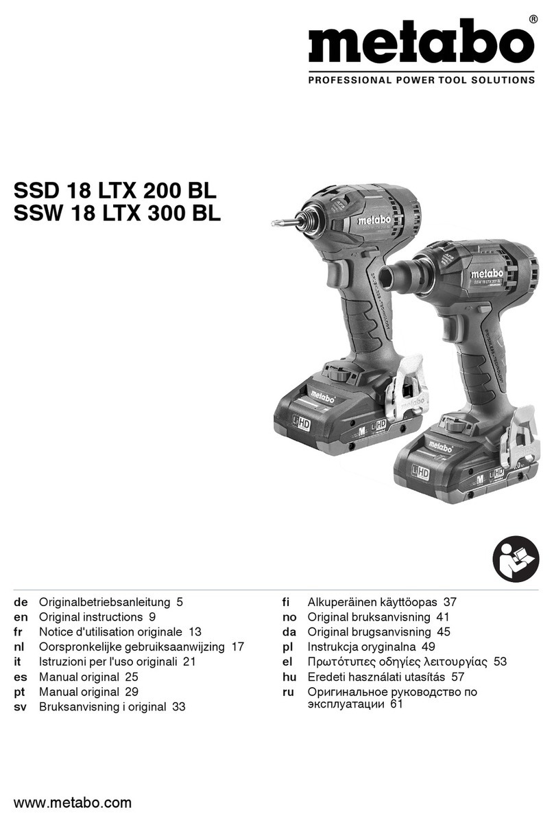 Metabo SSW 18 LTX 300 BL User manual