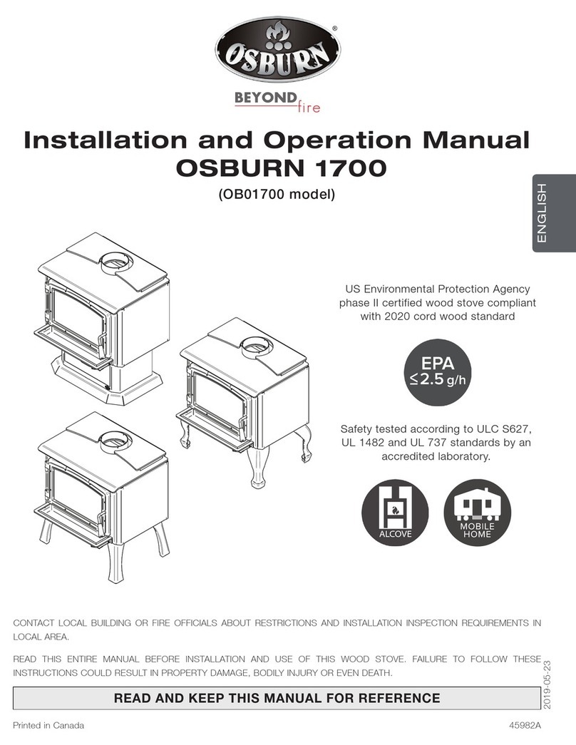 Osburn 11700 Installation and operation manual