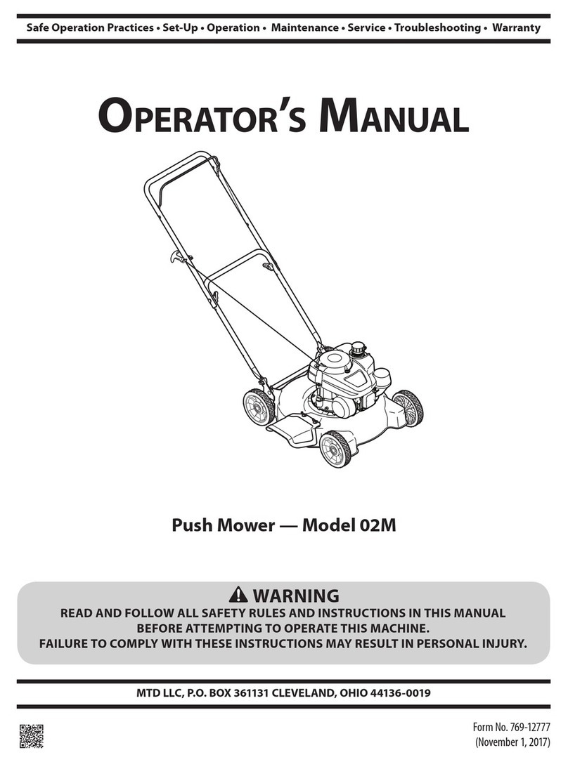 MTD 02M Operator's manual