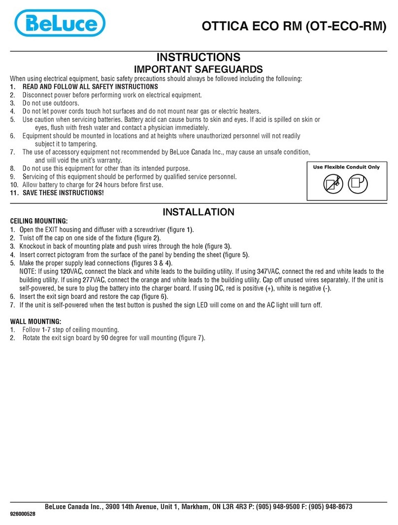 BeLuce OTTICA ECO RM instructions