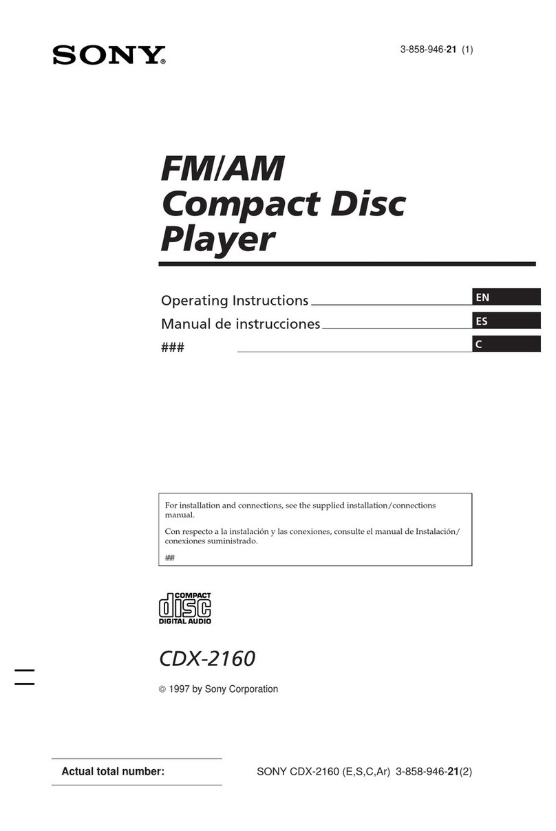 Sony CDX-2160 User manual