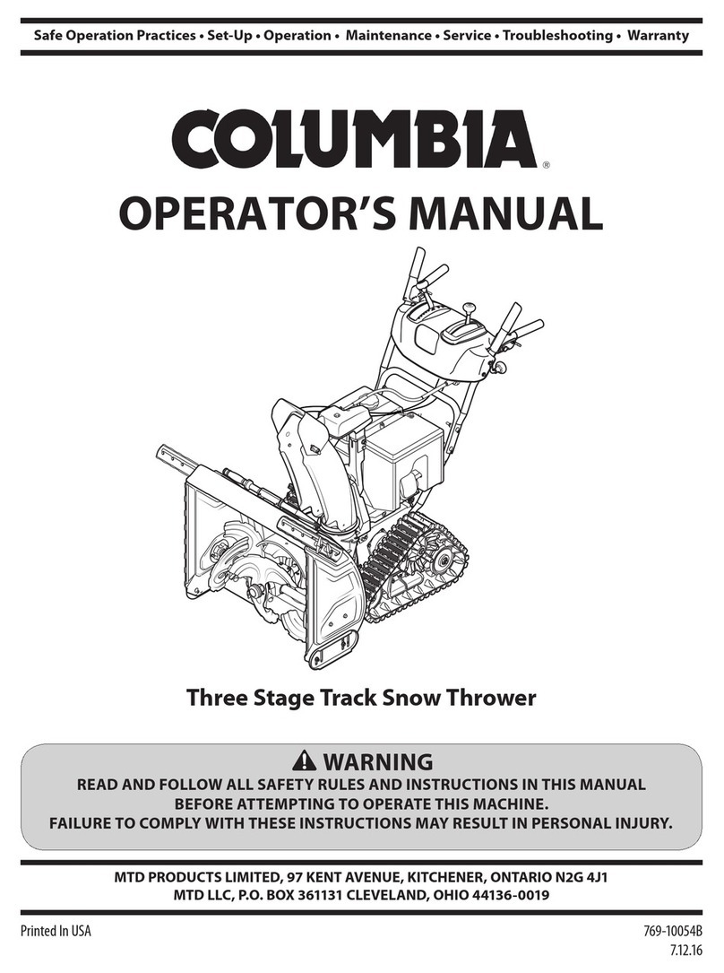MTD COLUMBIA 31AH7EKY897 Operator's manual