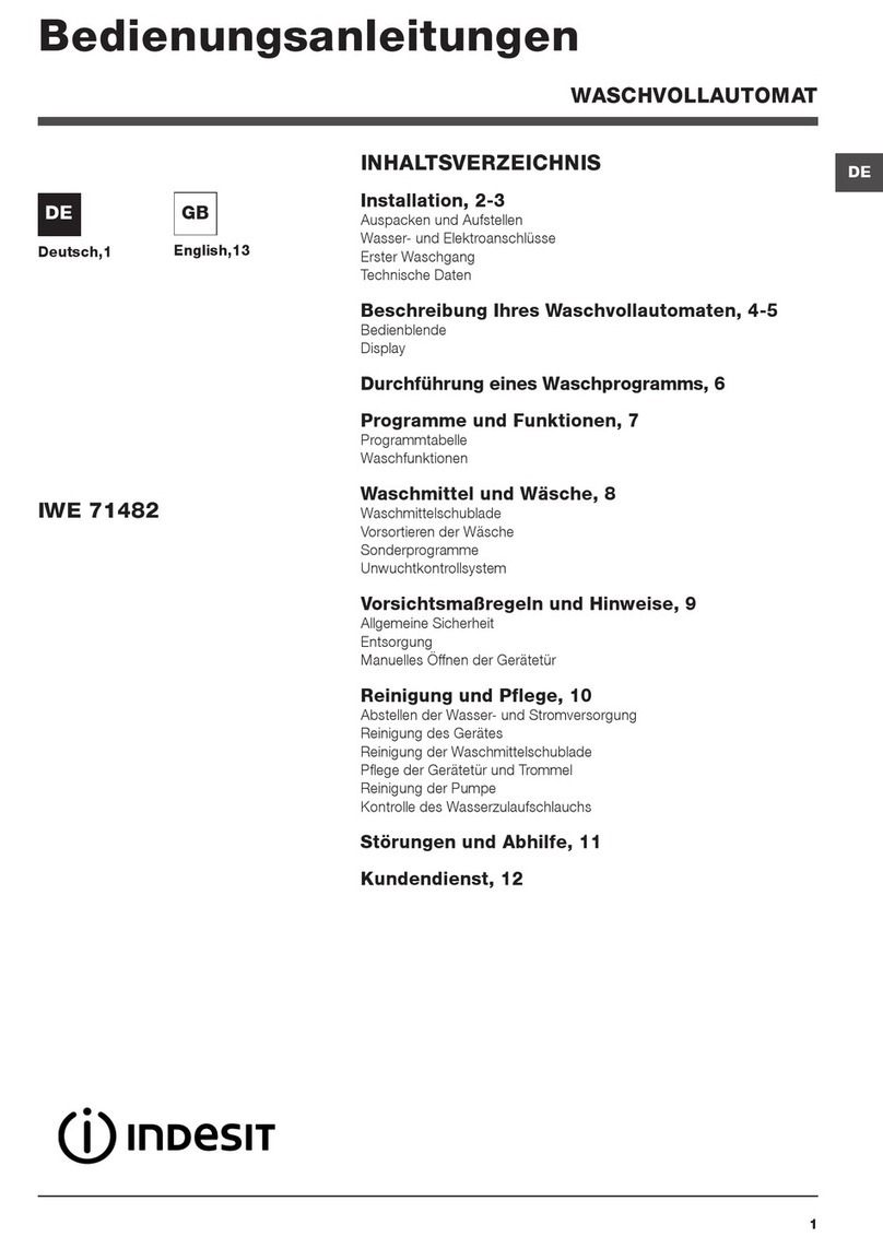 Indesit IWE 71482 User manual