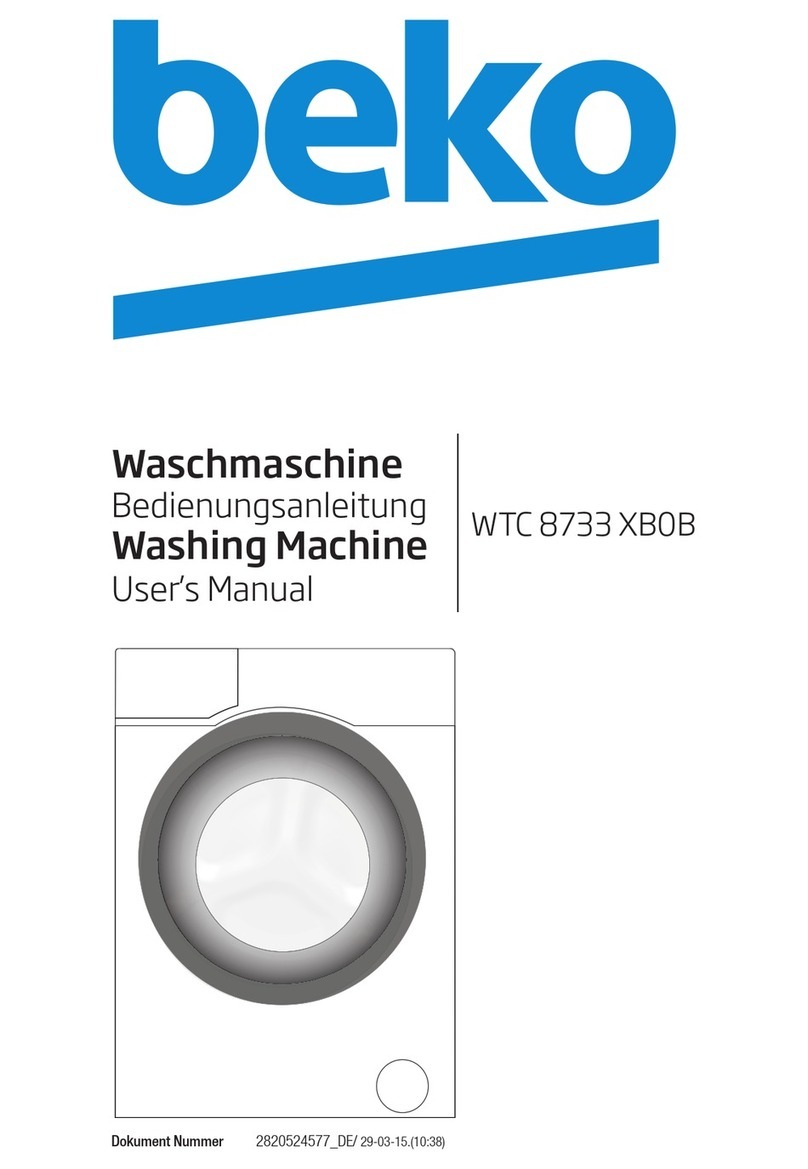 Beko WTC 8733 XB0B user manual