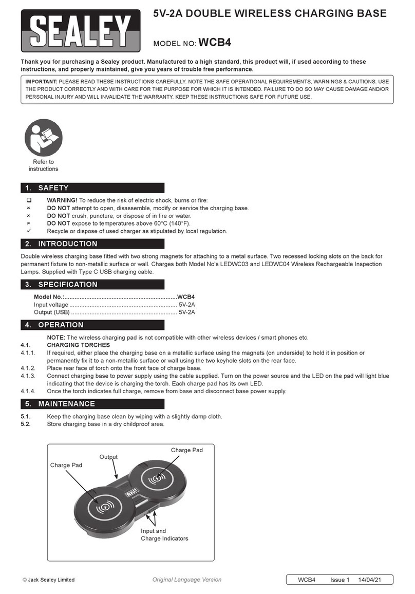 Sealey WCB4 User manual
