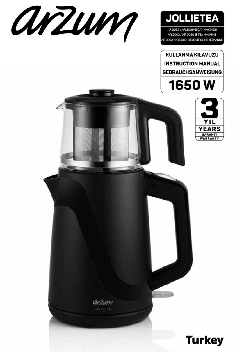 Arzum JOLLIETEA AR 3062 instruction manual Arzum JOLLIETEA AR 3062 instruction manual