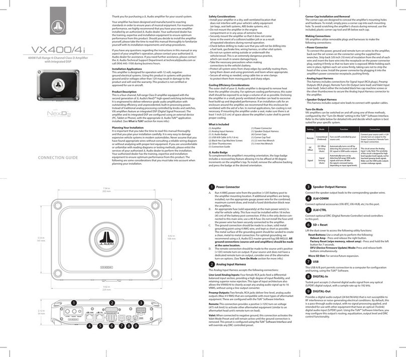 JL Audio NexD2 VX400/4i Instruction Manual