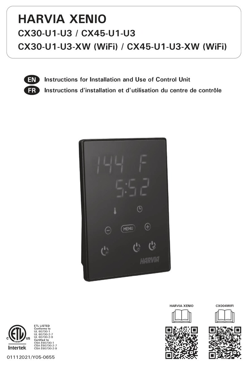 Harvia XENIO CX30-U1-U3-XW Instructions for installation and use