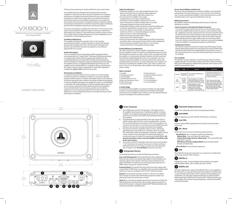 JL Audio NexD2 VX600/1i manual