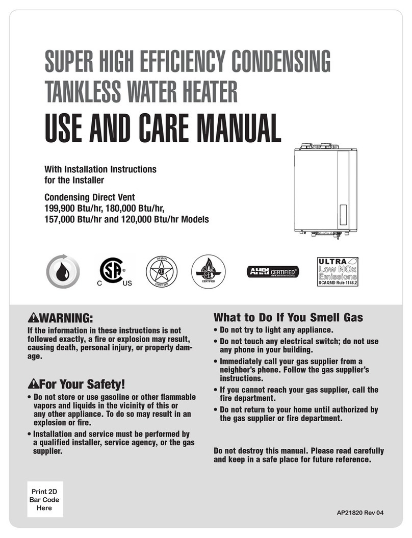 Rheem RTGH-95DVELN-3 use and care manual