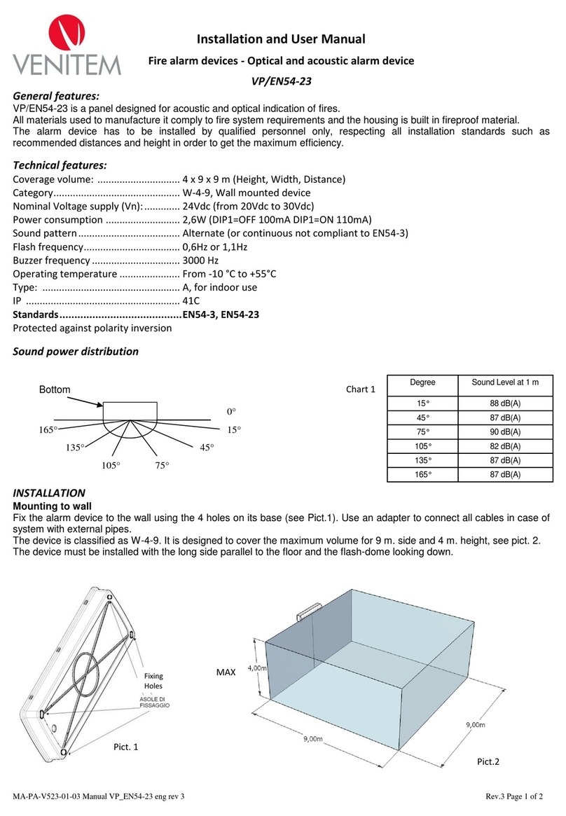 Venitem VP/EN54-23 Installation and user manual