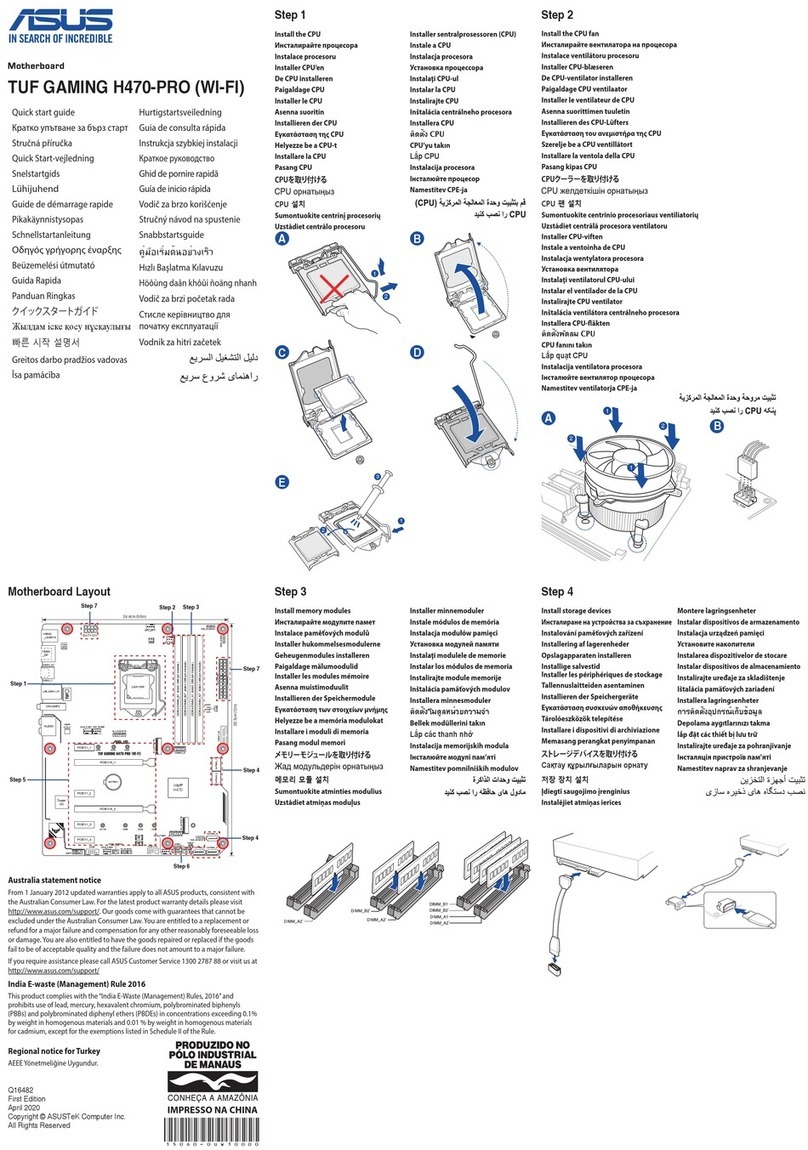 Asus TUF GAMING H470-PRO User manual