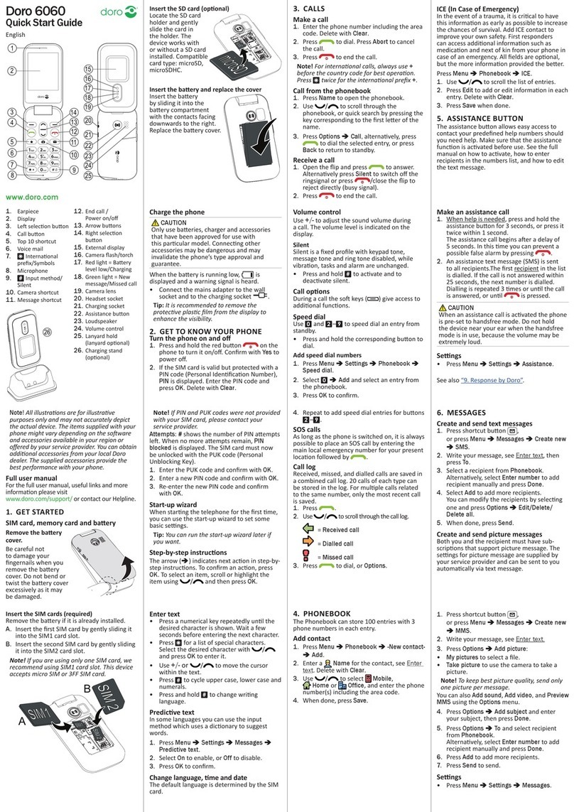 Doro 6060 User manual