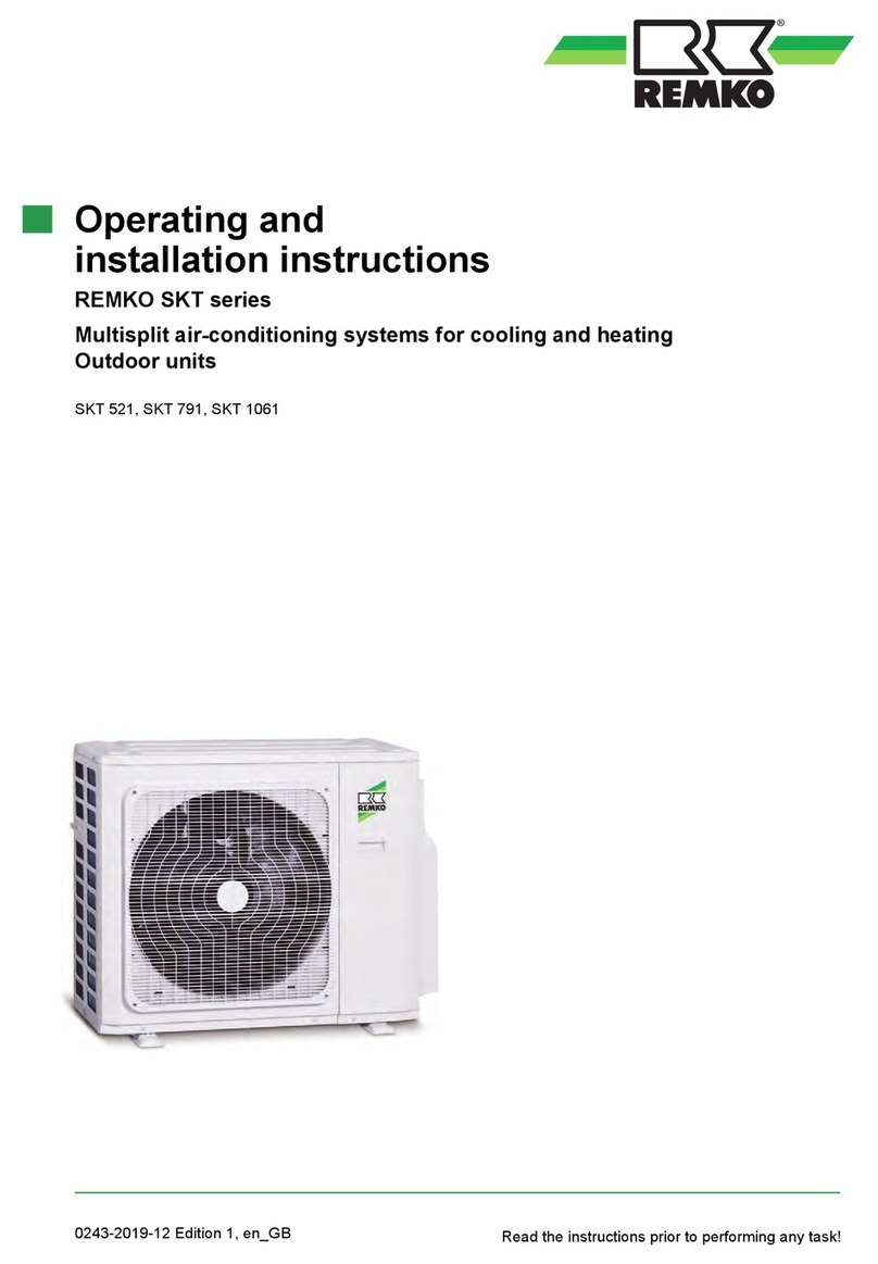 REMKO SKT 521 Operating and installation instructions