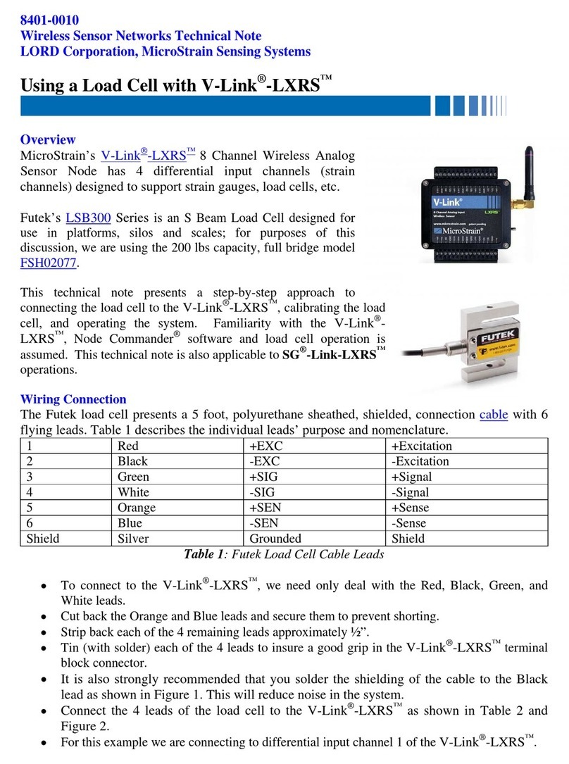 MicroStrain V-Link-LXRS Technical notes
