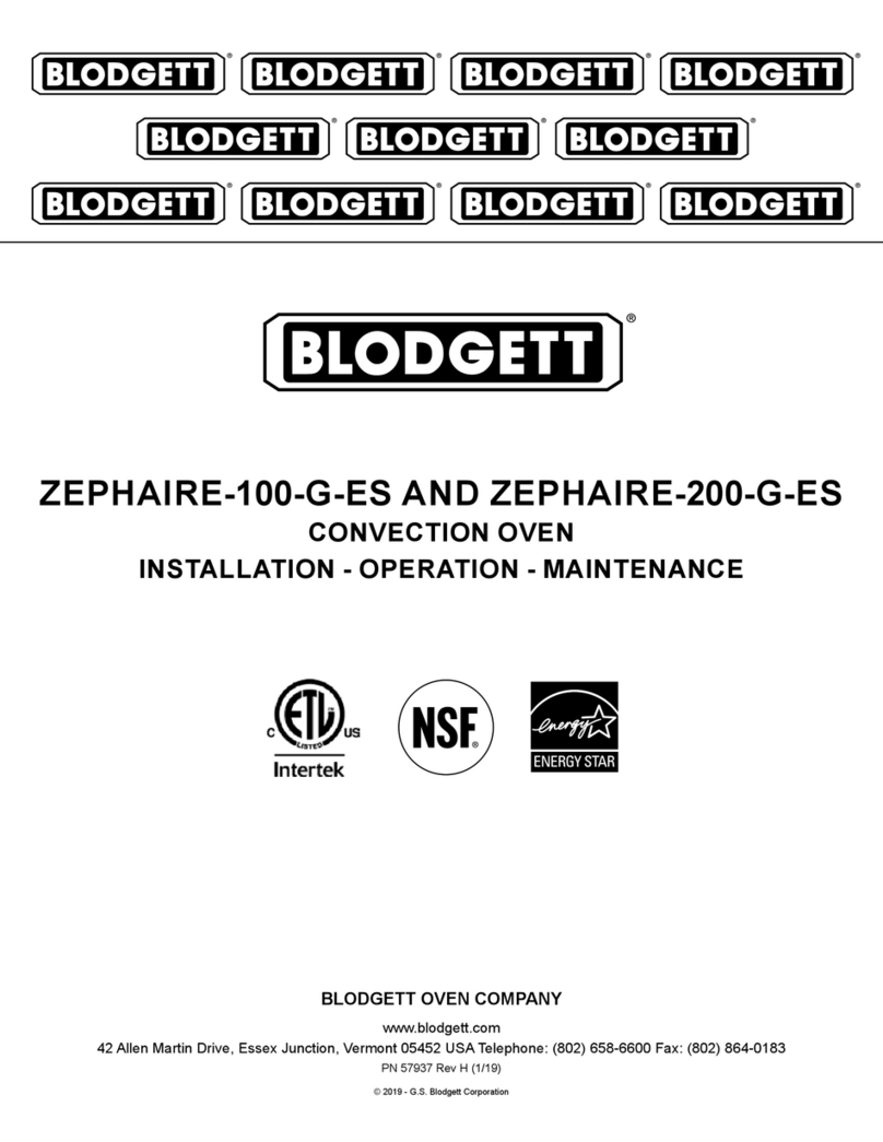 Blodgett ZEPH-200-G-ES Owner's manual