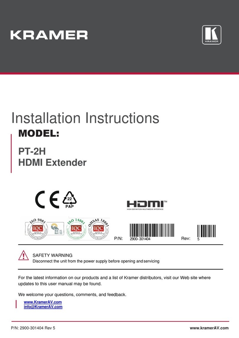 Kramer PT-2H installation instructions