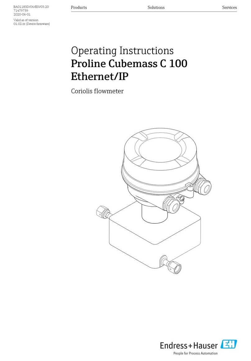 Endress+Hauser Proline Cubemass C 100 PROFIBUS DP User manual