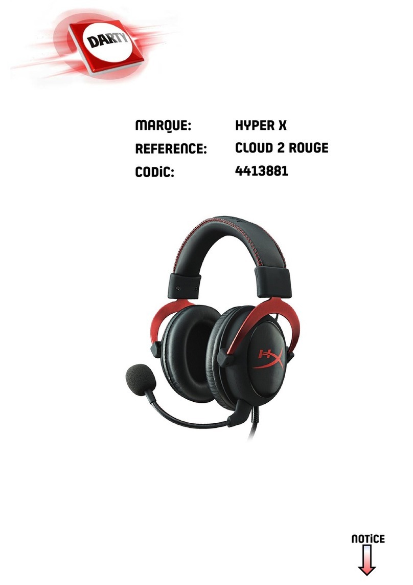 HyperX CLOUD 2 ROUGE User manual