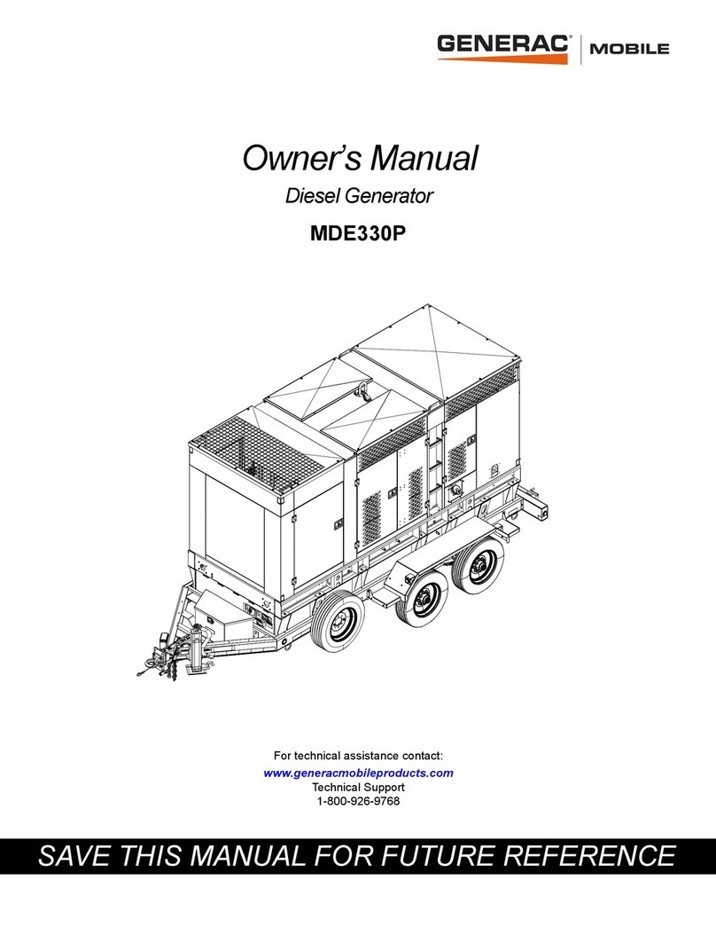 Generac Mobile MDE330P owner's manual