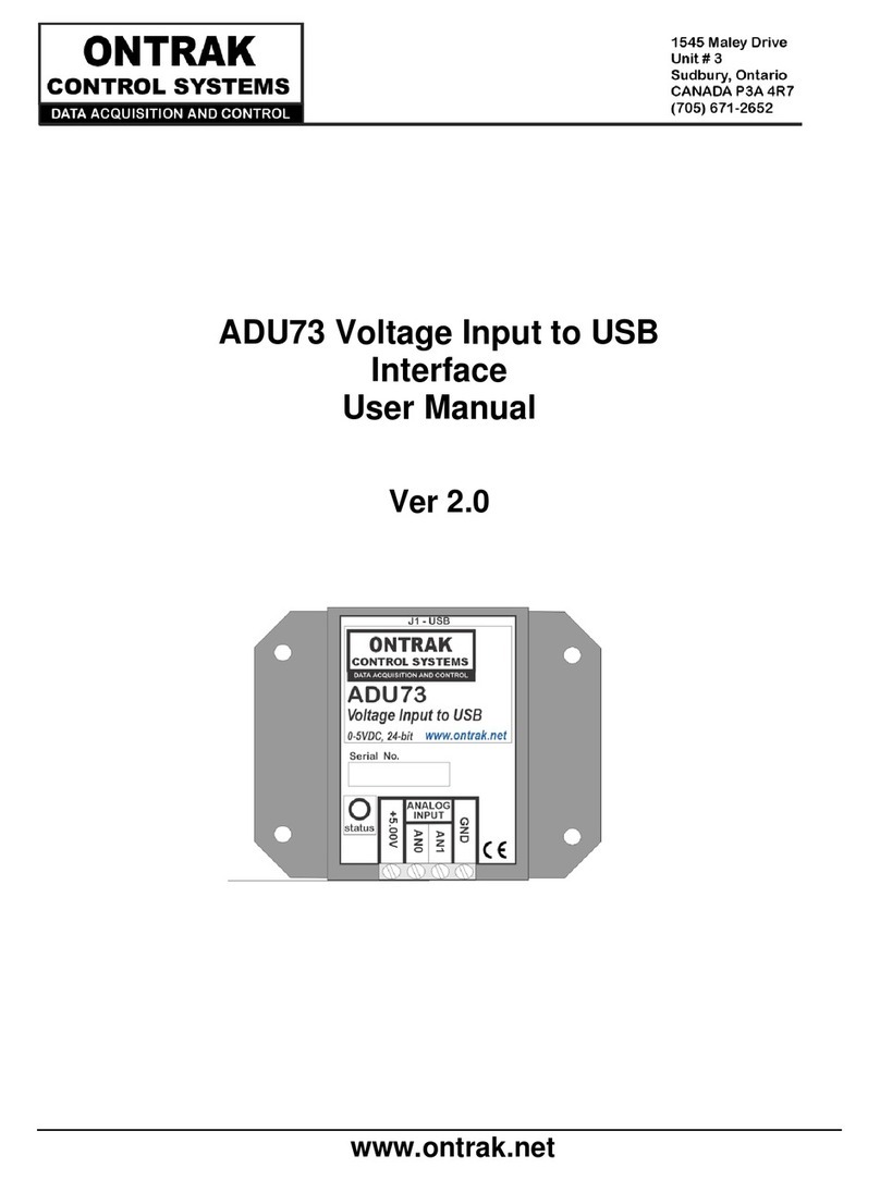 ONTRAK ADU73 user manual