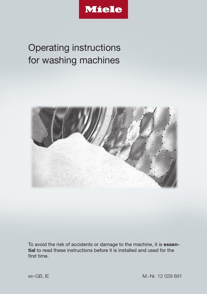 Miele WWH 860 operating instructions