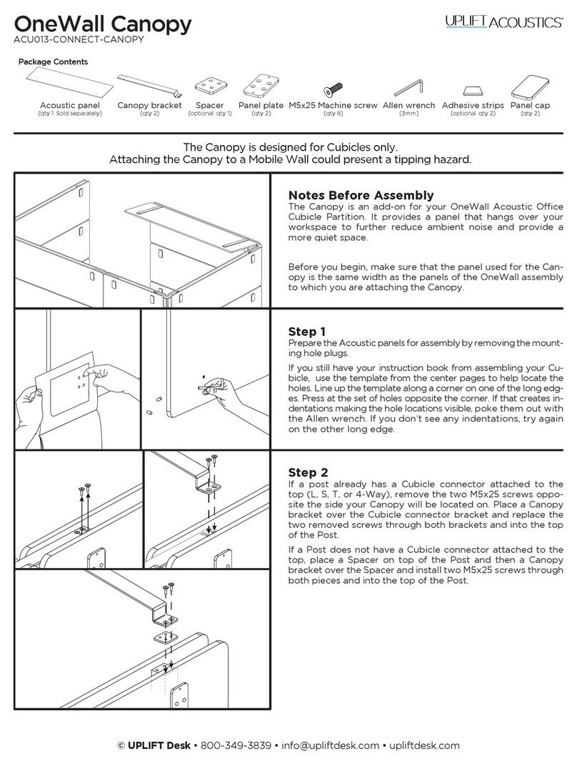 UPLIFT Acoustics OneWall User manual