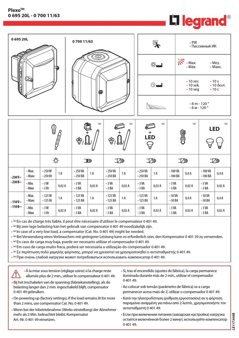 LEGRAND Plexo 0 695 20L manual