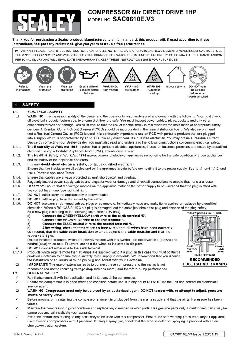 Sealey SAC0610E.V3 User manual