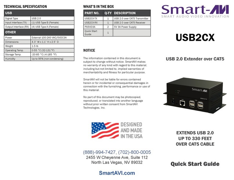 SMART-AVI USB2CX User manual