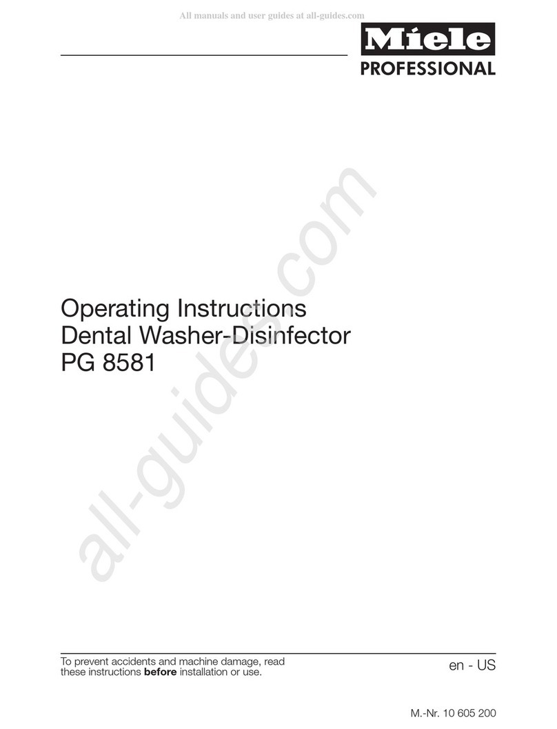 Miele professional PG 8581 operating instructions