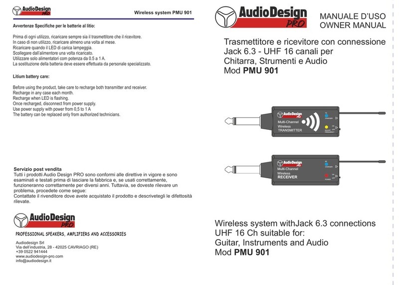 Audiodesign PRO PMU 901 User manual