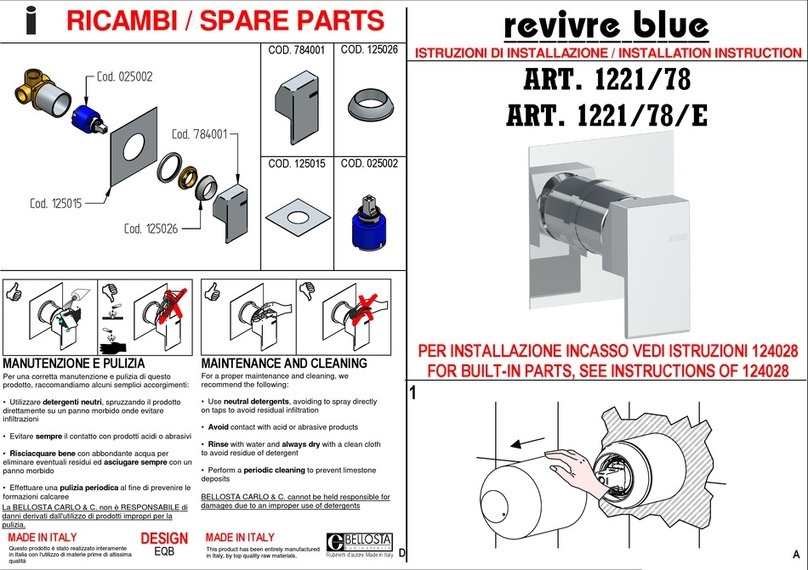 BELLOSTA revire blue 1221/78/E installation instructions