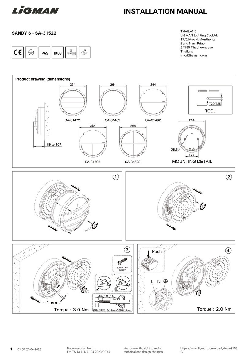 LIGMAN SA-31522 installation manual