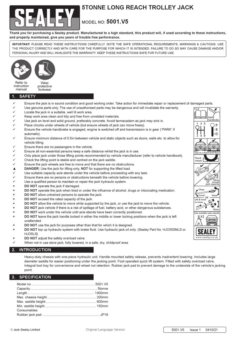 Sealey 5001.V5 User manual