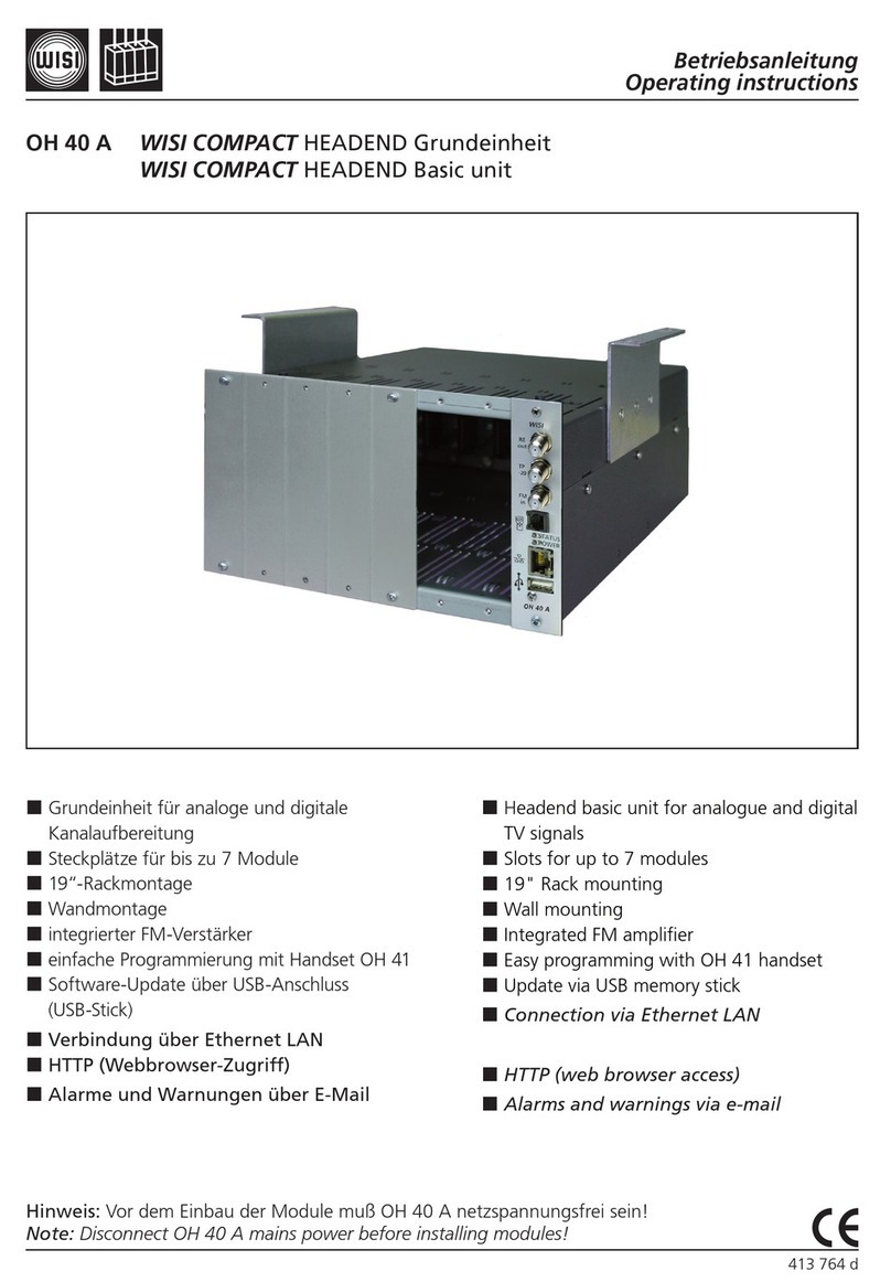 Wisi COMPACT OH 40 A operating instructions