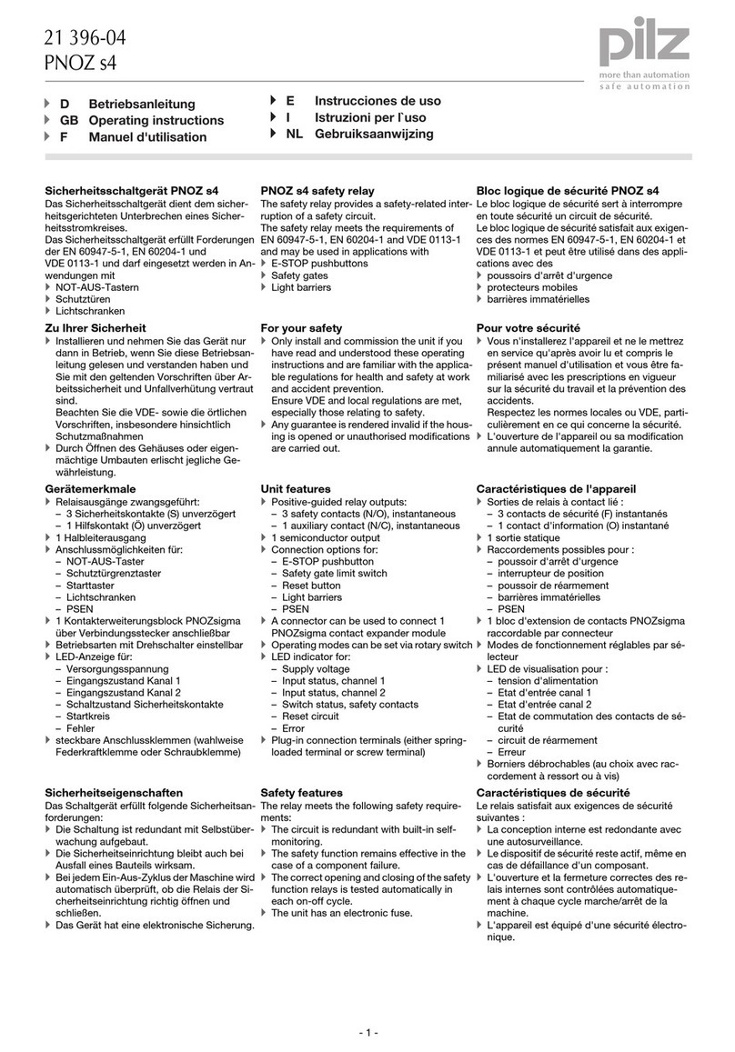 Pilz 21 396-04 operating instructions