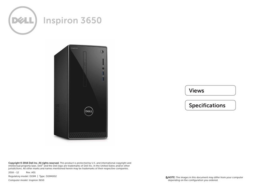 Dell Inspiron 3650 User manual